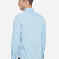 Ethereal Blue Printed Slim Fit Casual Shirt | Greenfibre