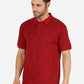 Rio Red Printed Slim Fit Polo T-Shirt | Greenfibre