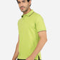 Green Printed Slim Fit Polo T-Shirt | Greenfibre