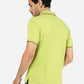 Green Printed Slim Fit Polo T-Shirt | Greenfibre