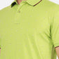 Green Printed Slim Fit Polo T-Shirt | Greenfibre