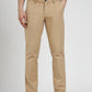 Beige Solid Neo Fit Casual Trouser | Greenfibre