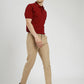 Beige Solid Neo Fit Casual Trouser | Greenfibre