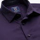 Mulberry Purple Solid Slim Fit Casual Shirt | Greenfibre