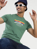 Green Printed Slim Fit T-Shirt | Greenfibre