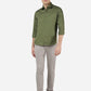 Comfrey Green Solid Slim Fit Casual Shirt | Greenfibre