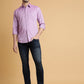 Pink Solid Smart Fit Semi Casual Shirt | Greenfibre