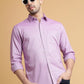 Pink Solid Smart Fit Semi Casual Shirt | Greenfibre