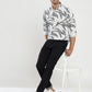 White Printed Slim Fit Casual Shirt | Greenfibre