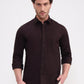 Brown Solid Smart Fit Semi Casual Shirt | Greenfibre