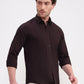 Brown Solid Smart Fit Semi Casual Shirt | Greenfibre