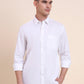White Solid Smart Fit Semi Casual Shirt | Greenfibre