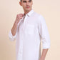 White Solid Smart Fit Semi Casual Shirt | Greenfibre