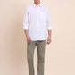 White Solid Smart Fit Semi Casual Shirt | Greenfibre