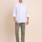 White Solid Smart Fit Semi Casual Shirt | Greenfibre
