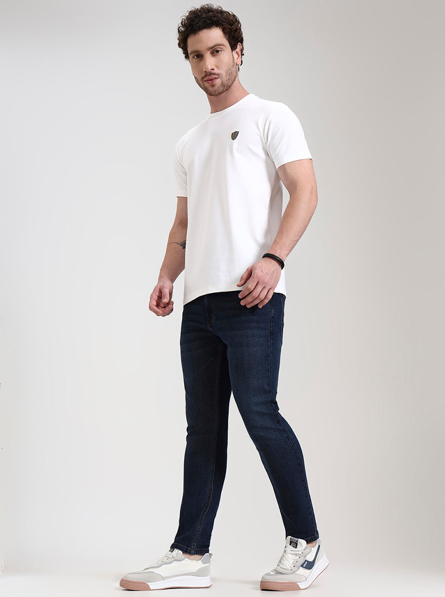 Mid Blue Washed Urban Fit Jeans | Greenfibre