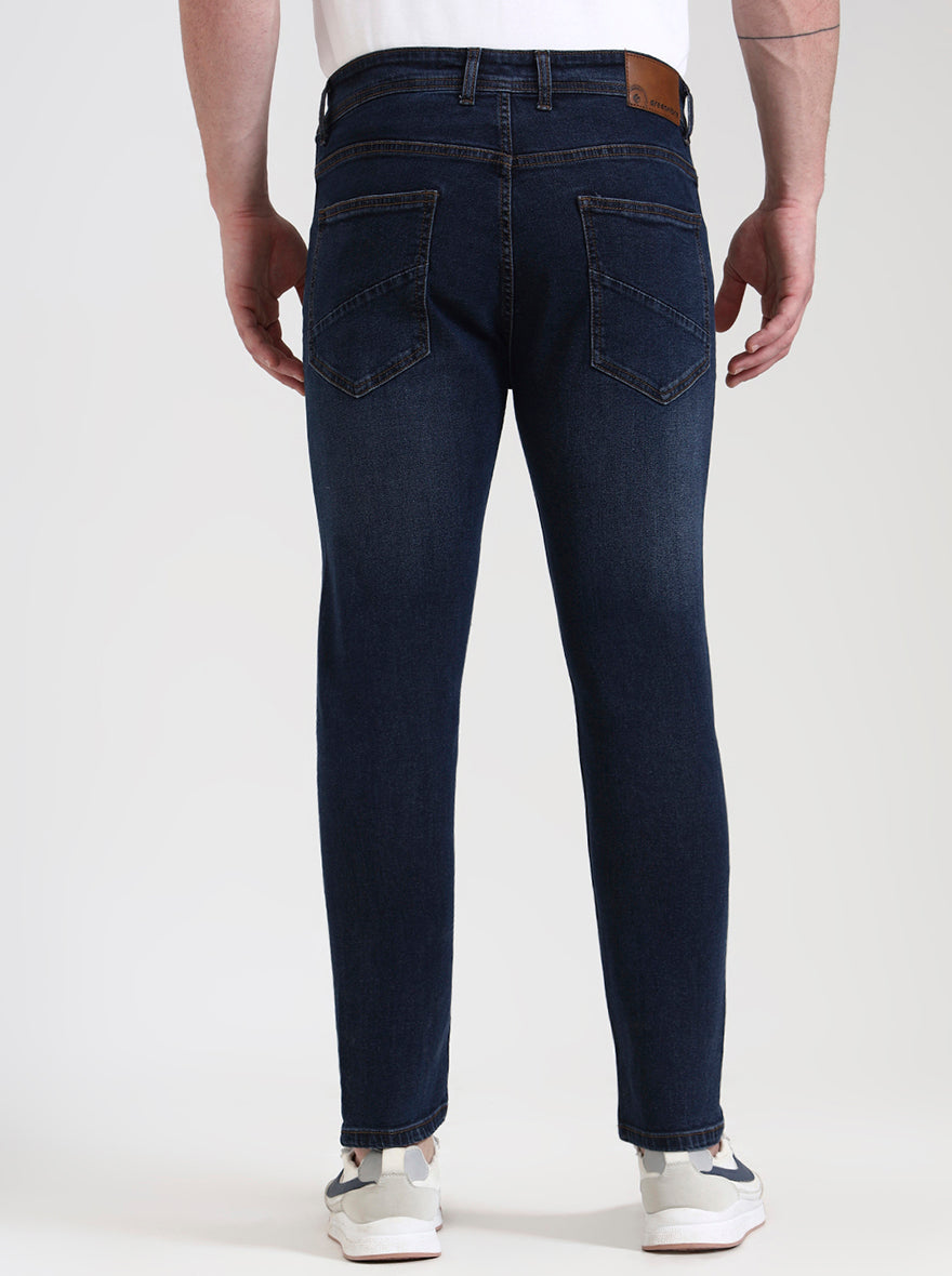 Mid Blue Washed Urban Fit Jeans | Greenfibre