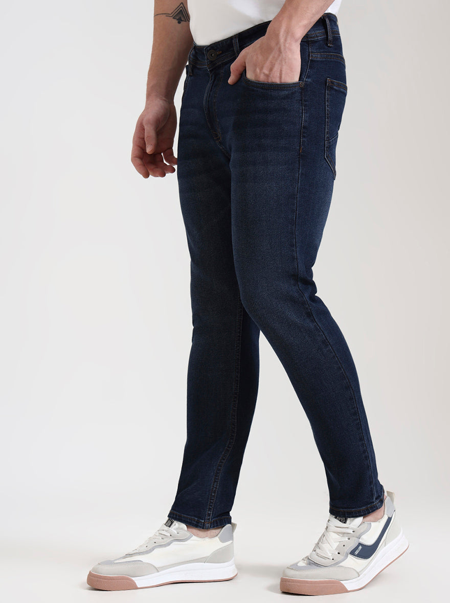 Mid Blue Washed Urban Fit Jeans | Greenfibre