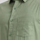 Green Solid Slim Fit Casual Shirt | Greenfibre