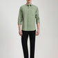 Green Solid Slim Fit Casual Shirt | Greenfibre
