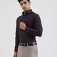 Maroon Checked Slim Fit Formal Shirt | Greenfibre