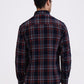 Blue & Red Checked Slim Fit Casual Shirt | Greenfibre