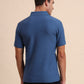 Federal Blue Printed Slim Fit Polo T-Shirt | Greenfibre