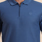 Federal Blue Printed Slim Fit Polo T-Shirt | Greenfibre