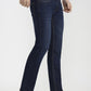 Dark Blue Solid Narrow Fit Jeans | Greenfibre