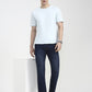 Dark Blue Solid Narrow Fit Jeans | Greenfibre