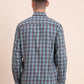 Dark Mint Checked Smart Fit Semi Casual Shirt | Greenfibre