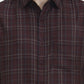 Maroon Checked Slim Fit Casual Shirt | Greenfibre