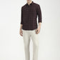 Maroon Checked Slim Fit Casual Shirt | Greenfibre