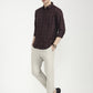Maroon Checked Slim Fit Casual Shirt | Greenfibre