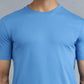 Blue Solid Slim Fit T-Shirt | Greenfibre