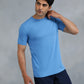 Blue Solid Slim Fit T-Shirt | Greenfibre