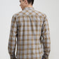 Light Olive Checked Slim Fit Casual Shirt | Greenfibre