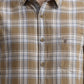 Light Olive Checked Slim Fit Casual Shirt | Greenfibre
