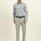 Blue Printed Slim Fit Party Wear Shirt | Wyre