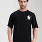 Black Printed Oversize Fit T-Shirt | Greenfibre