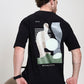 Black Printed Oversize Fit T-Shirt | Greenfibre