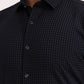 Dark Grey Checked Slim Fit Party Wear Shirt | Greenfibre