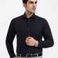 Dark Grey Checked Slim Fit Party Wear Shirt | Greenfibre