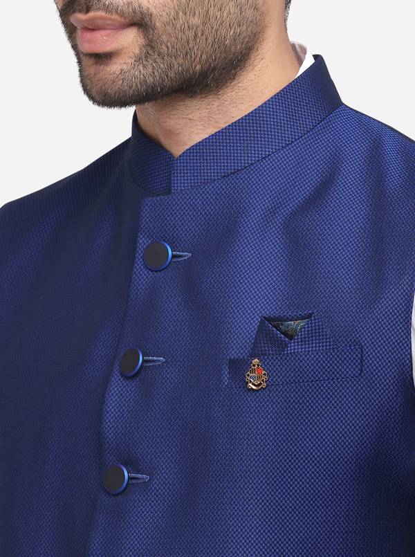 Royal Blue Bandhgala Jacket | Greenfibre