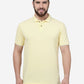 Yellow Solid Slim Fit Polo T-Shirt | Greenfibre