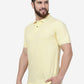 Yellow Solid Slim Fit Polo T-Shirt | Greenfibre