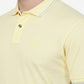 Yellow Solid Slim Fit Polo T-Shirt | Greenfibre