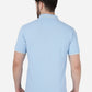 Light Blue Solid Slim Fit Polo T-Shirt | Greenfibre