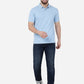 Light Blue Solid Slim Fit Polo T-Shirt | Greenfibre