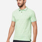 Green Printed Slim Fit Polo T-Shirt | Greenfibre